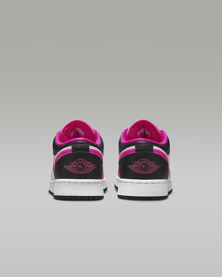 Pink and black nike jordans hot sale